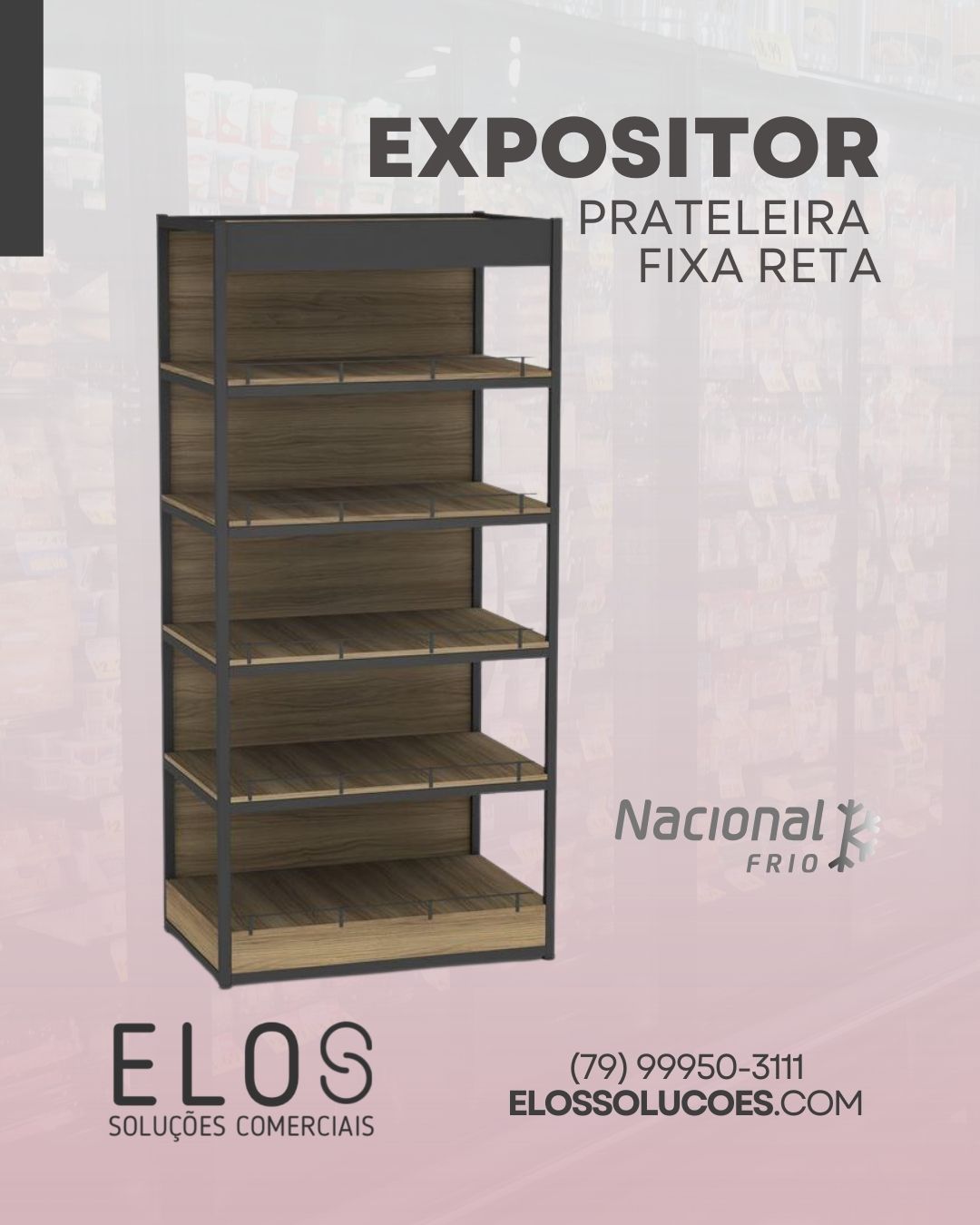 Expositor Prateleira Fixa Reta