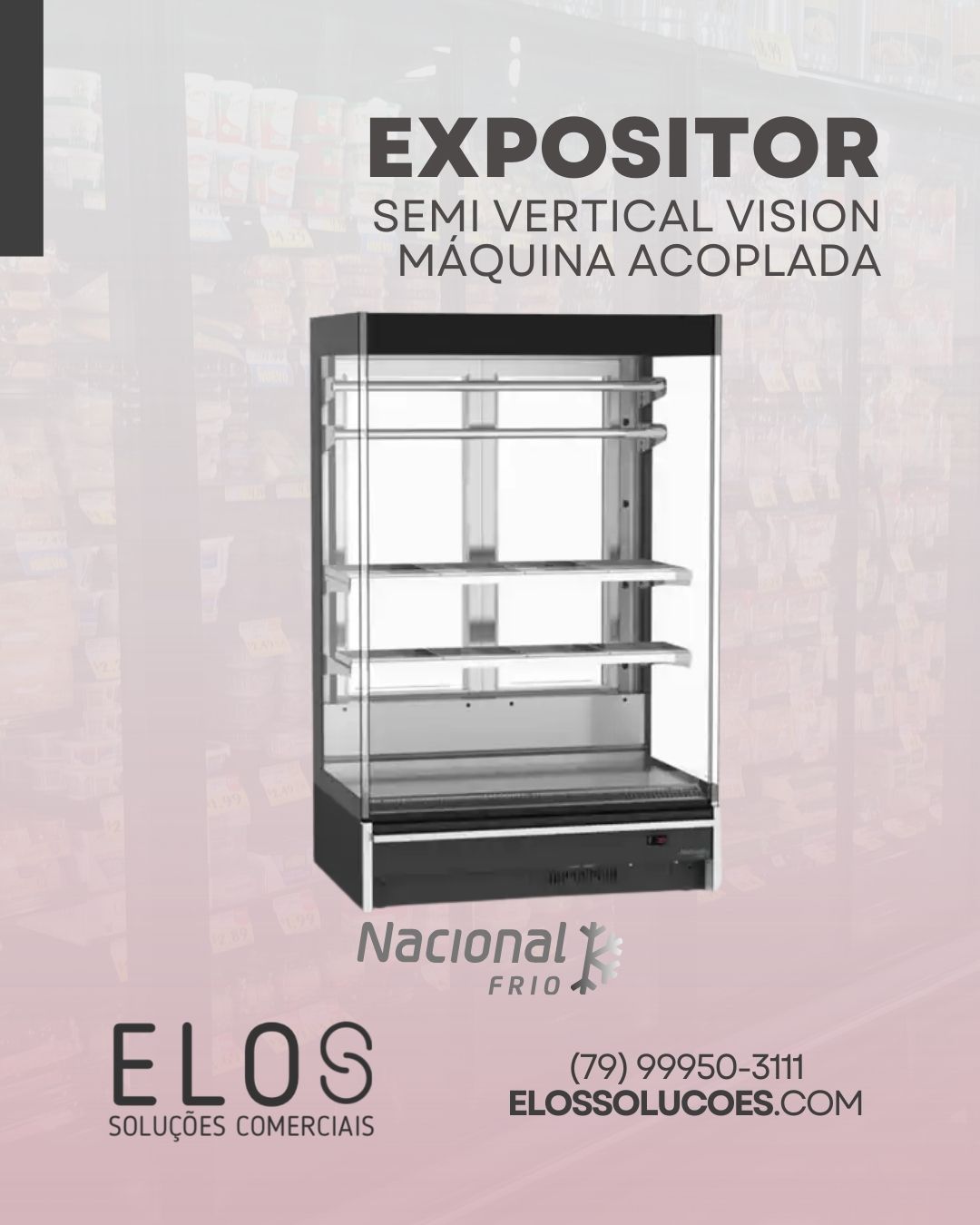 Expositor Semi Vertical Vision Máquina Acoplada