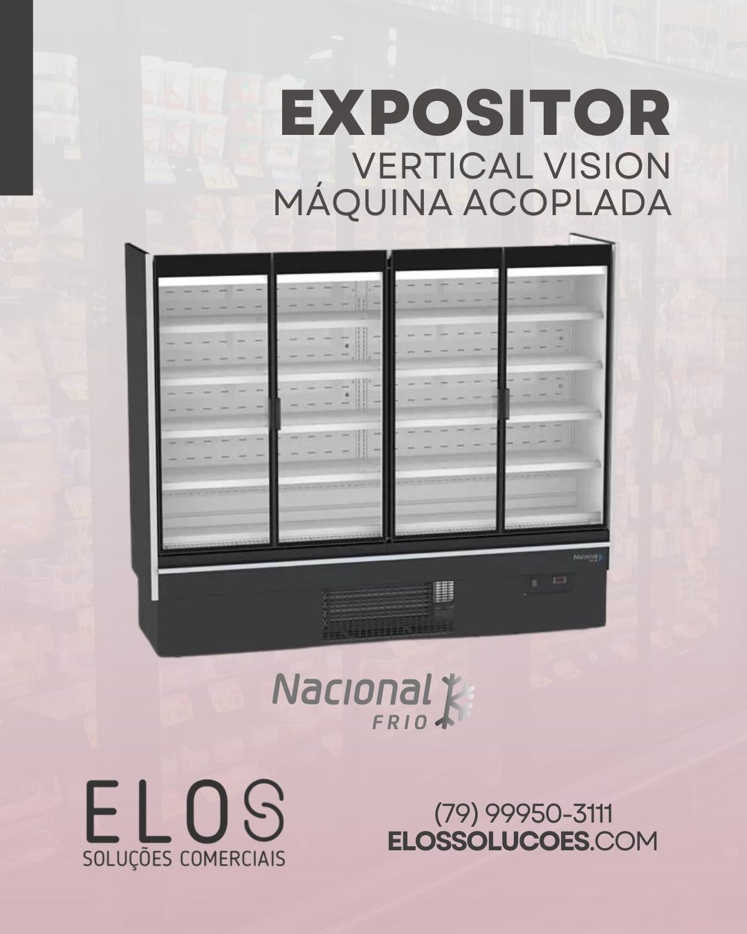 Expositor Vertical Vision Máquina Acoplada