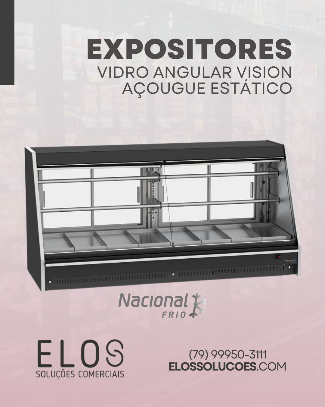 Expositores Vidro Angular Vision Açougue Estático