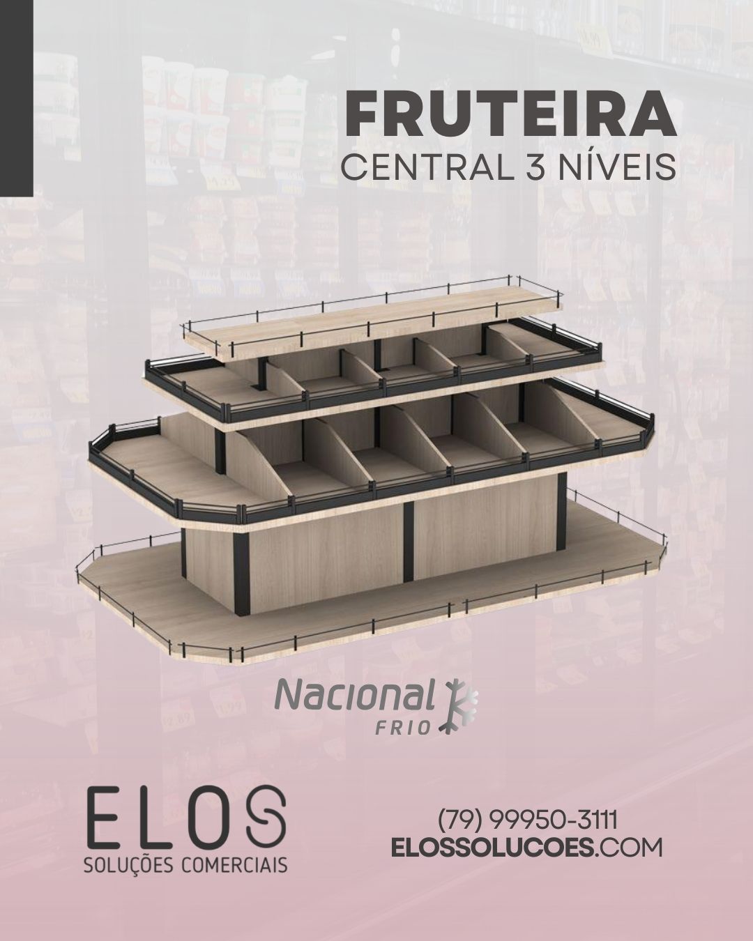 Fruteira Central 3 Níveis