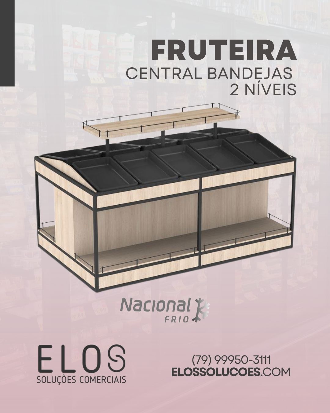 Fruteira Central Bandejas 2 Níveis
